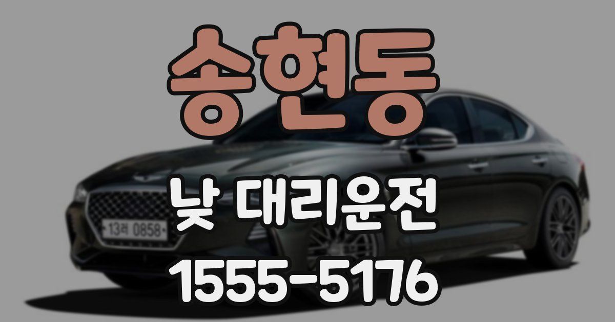 송현동 낮 대리운전