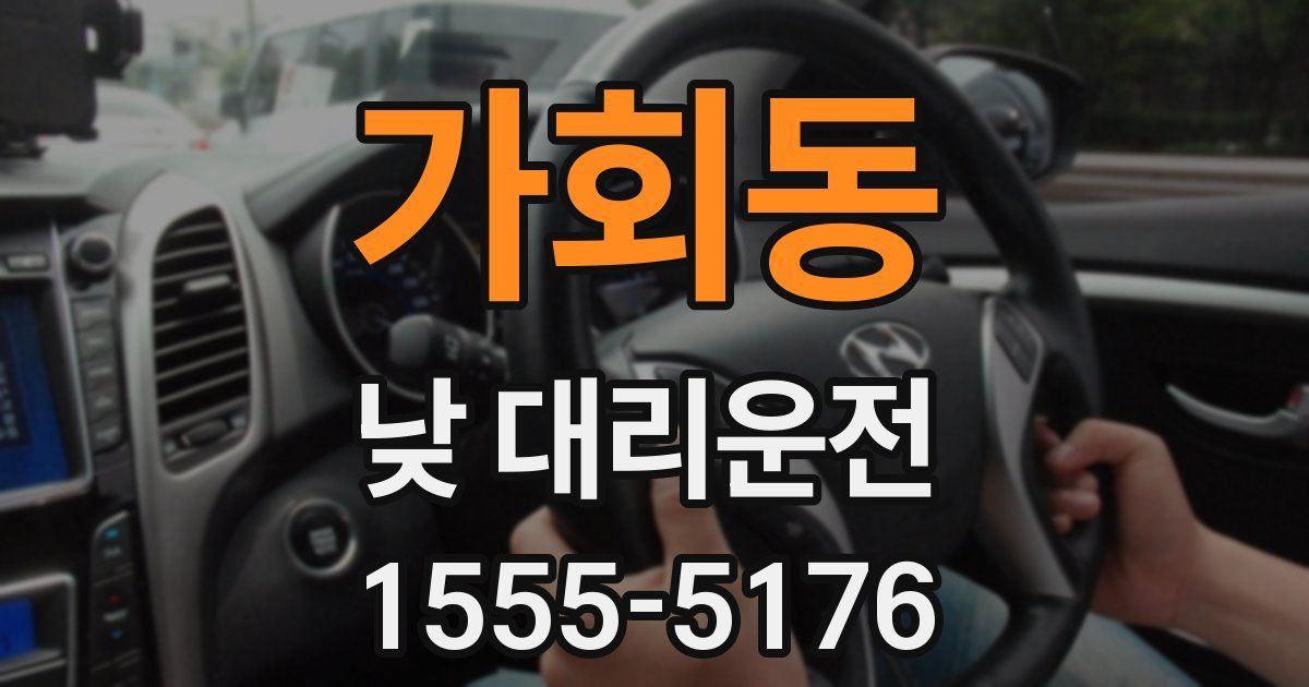 가회동 낮 대리운전