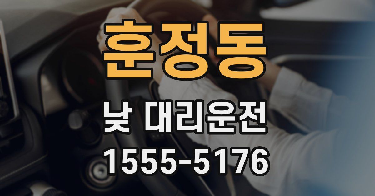 훈정동 낮 대리운전