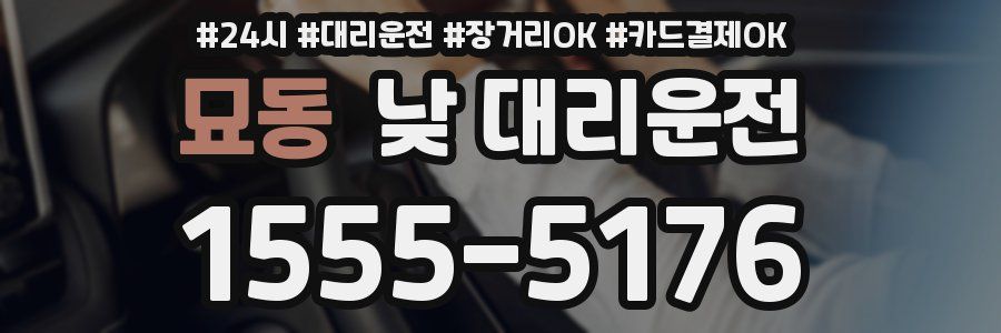 묘동 낮 대리운전