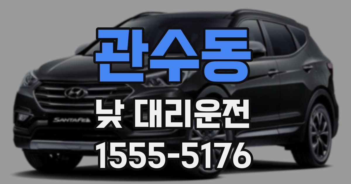 관수동 낮 대리운전