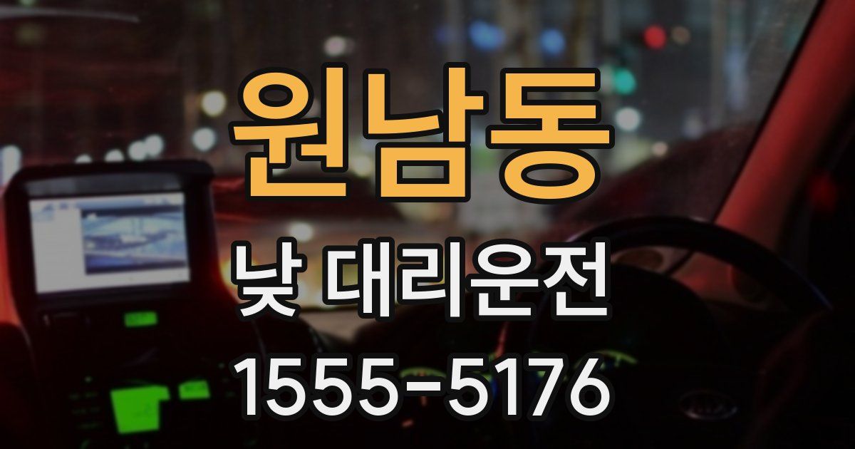 원남동 낮 대리운전