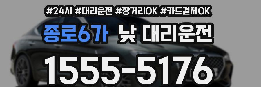 종로6가 낮 대리운전