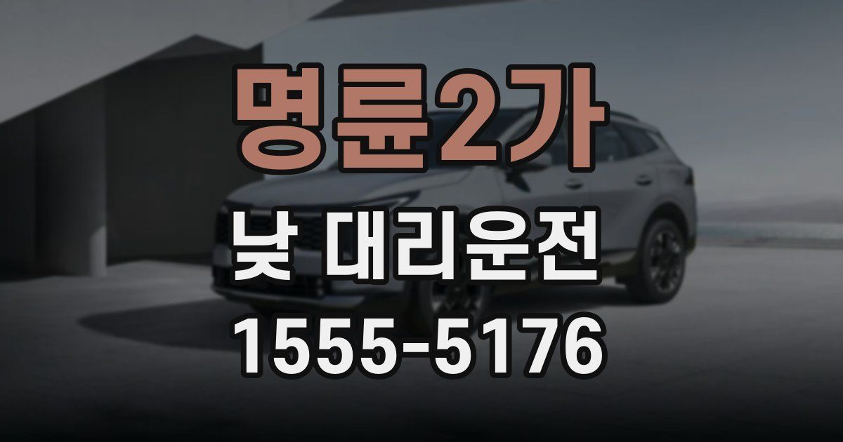 명륜2가 낮 대리운전