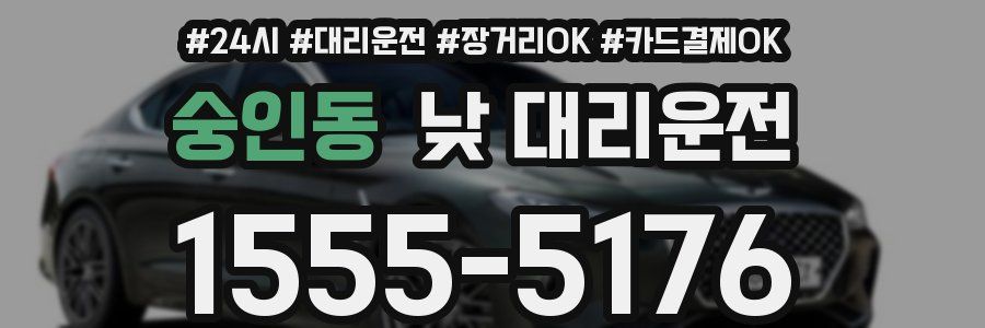 숭인동 낮 대리운전