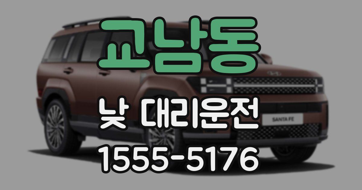 교남동 낮 대리운전