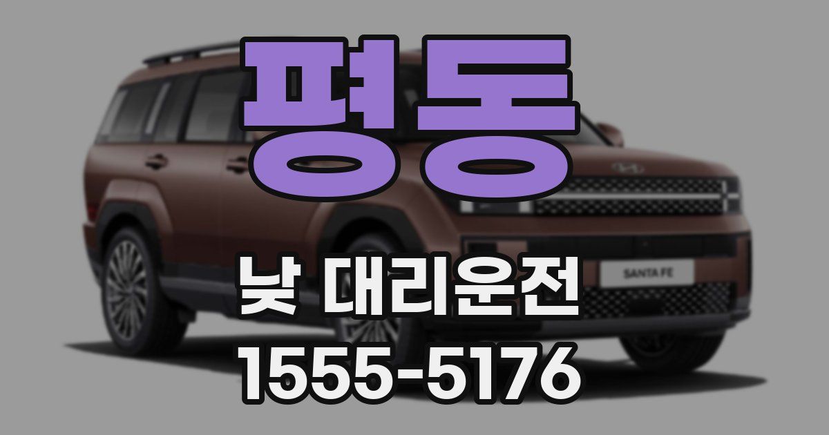 평동 낮 대리운전