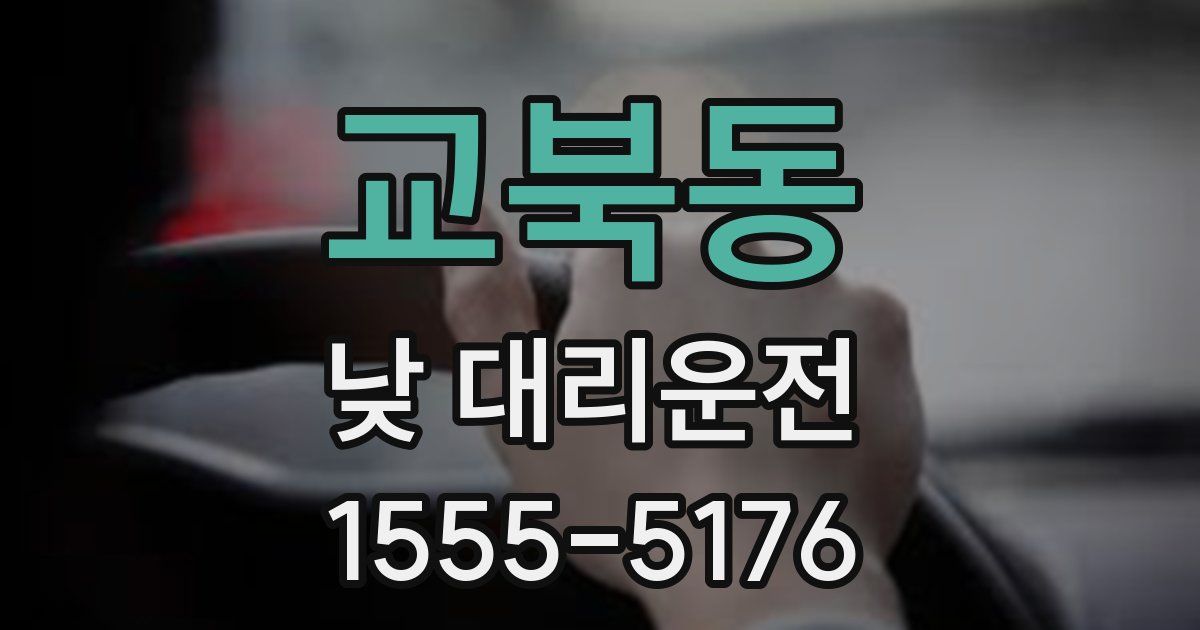 교북동 낮 대리운전