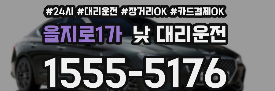 을지로1가 낮 대리운전