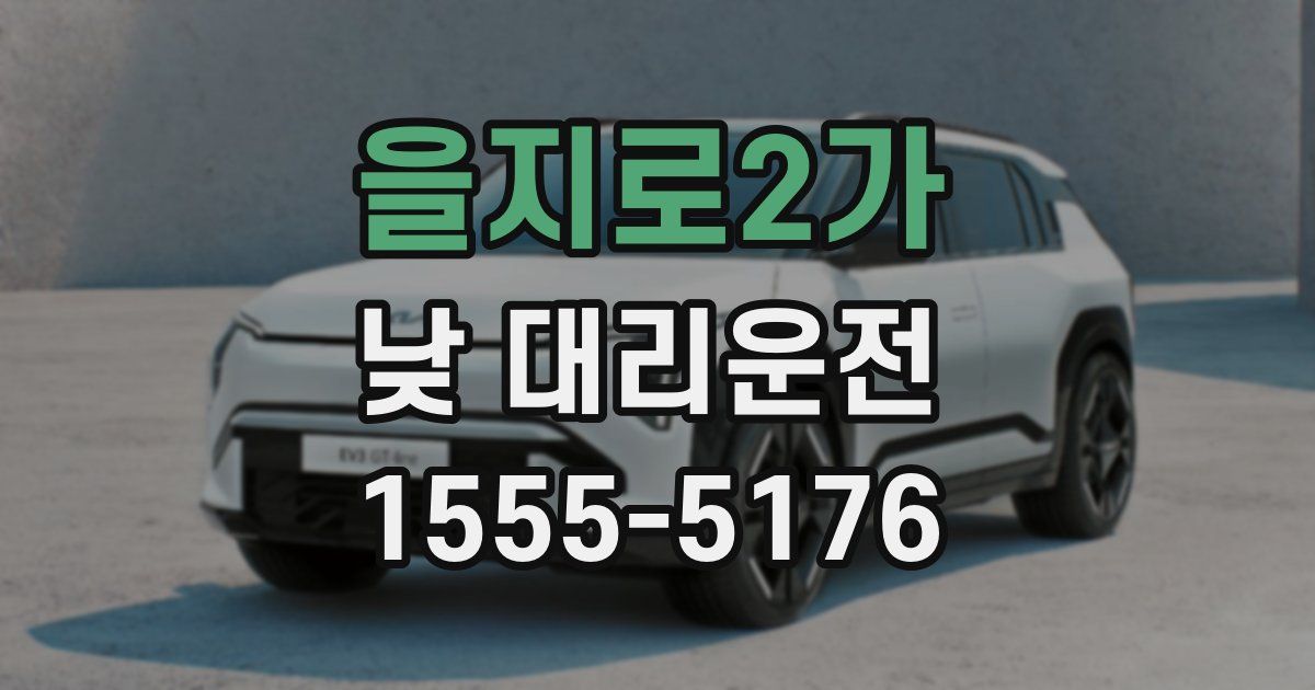을지로2가 낮 대리운전
