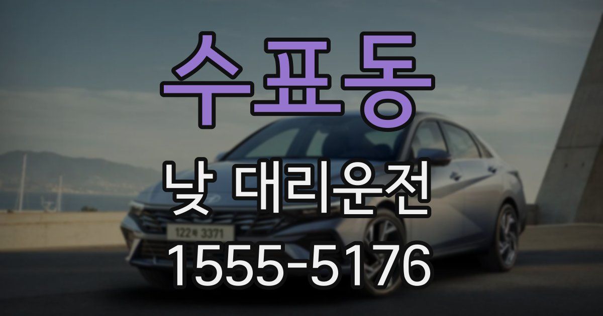 수표동 낮 대리운전