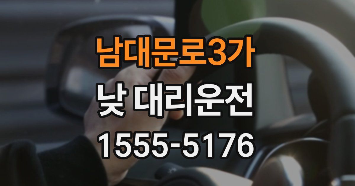 남대문로3가 낮 대리운전