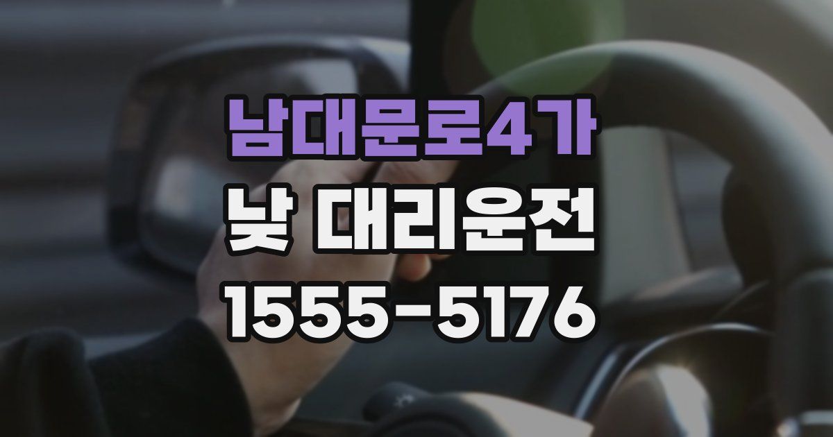 남대문로4가 낮 대리운전