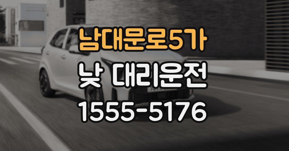 남대문로5가 낮 대리운전