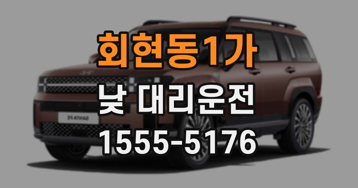 회현동1가 낮 대리운전
