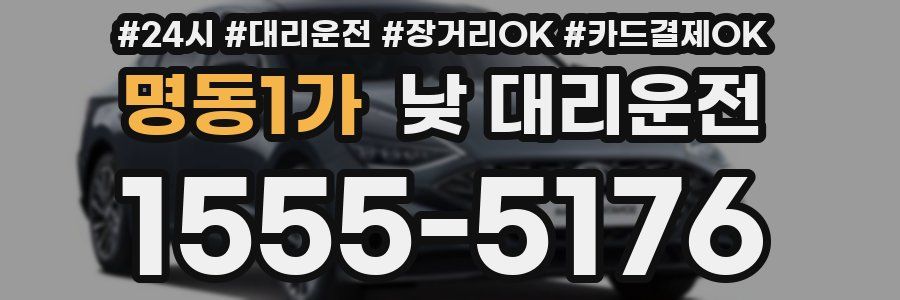 명동1가 낮 대리운전