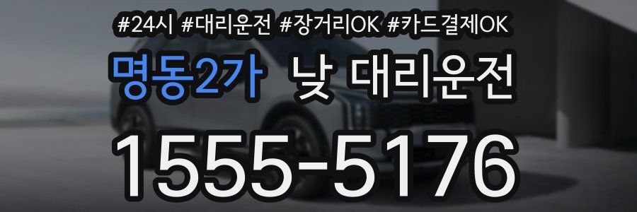 명동2가 낮 대리운전