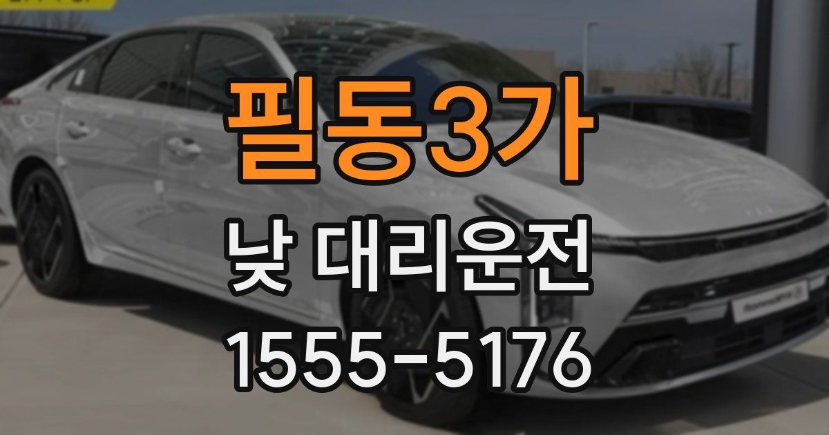 필동3가 낮 대리운전