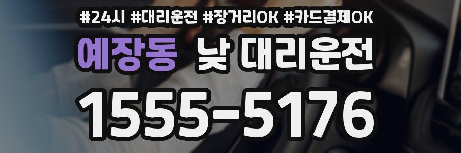 예장동 낮 대리운전