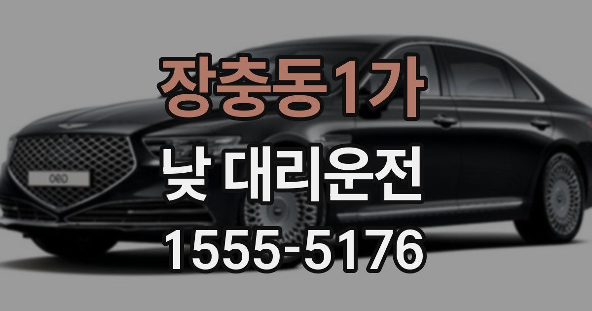 장충동1가 낮 대리운전