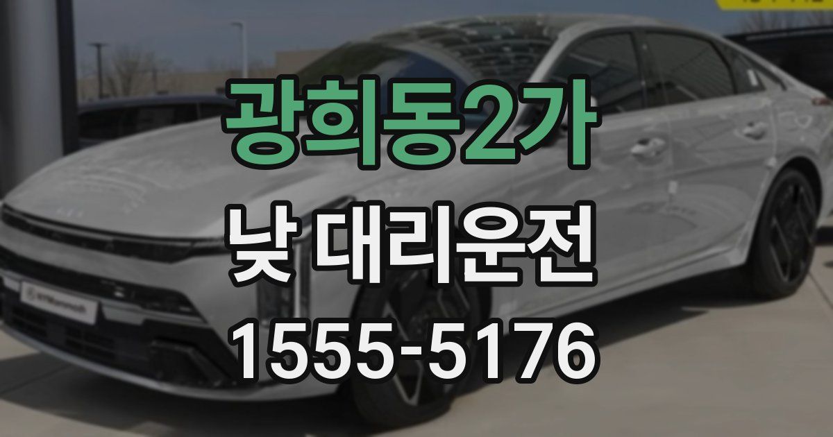 광희동2가 낮 대리운전