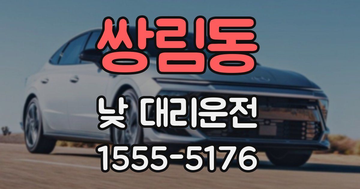 쌍림동 낮 대리운전