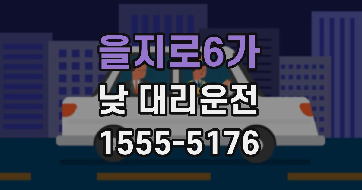 을지로6가 낮 대리운전