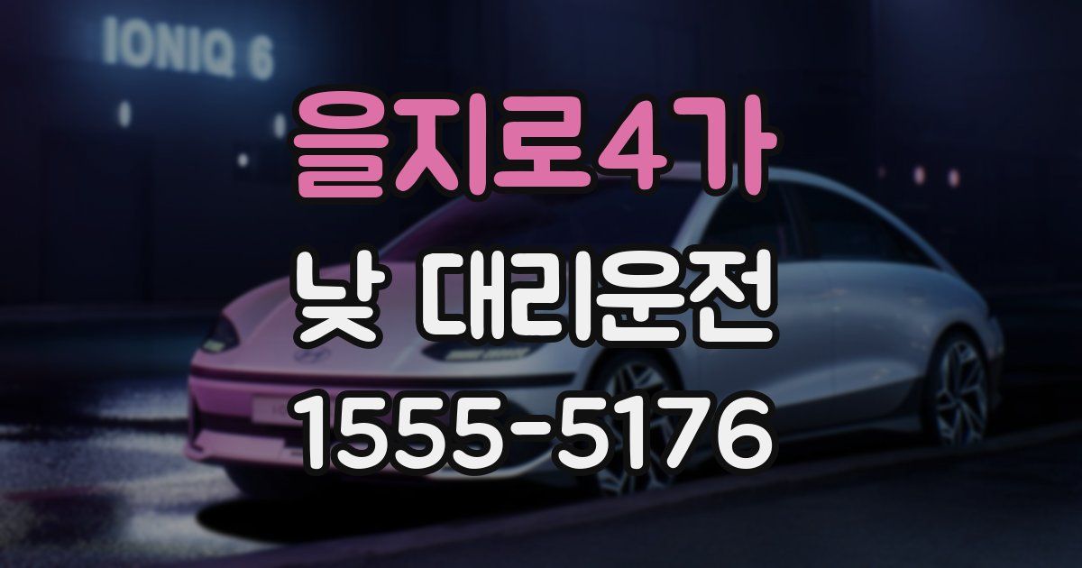 을지로4가 낮 대리운전