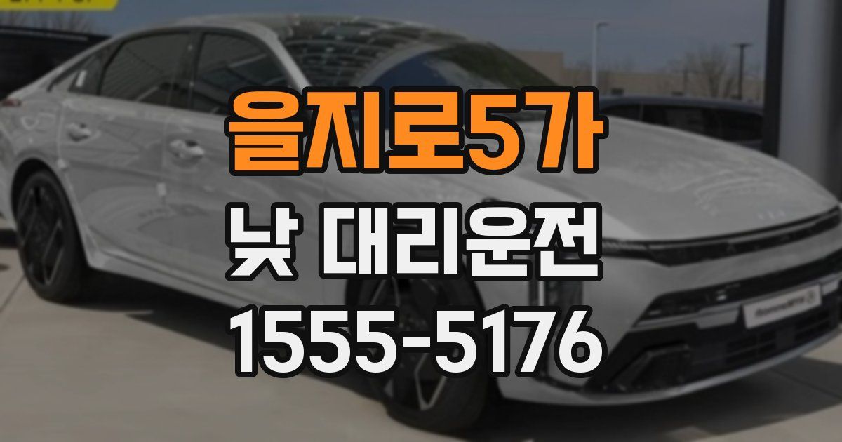 을지로5가 낮 대리운전