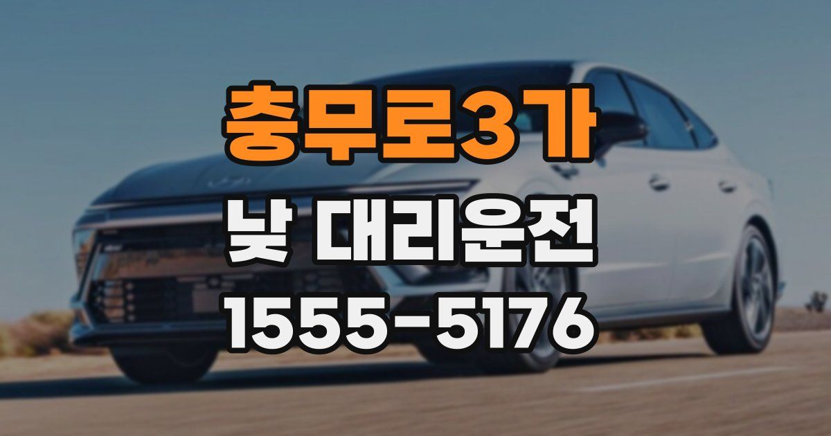 충무로3가 낮 대리운전