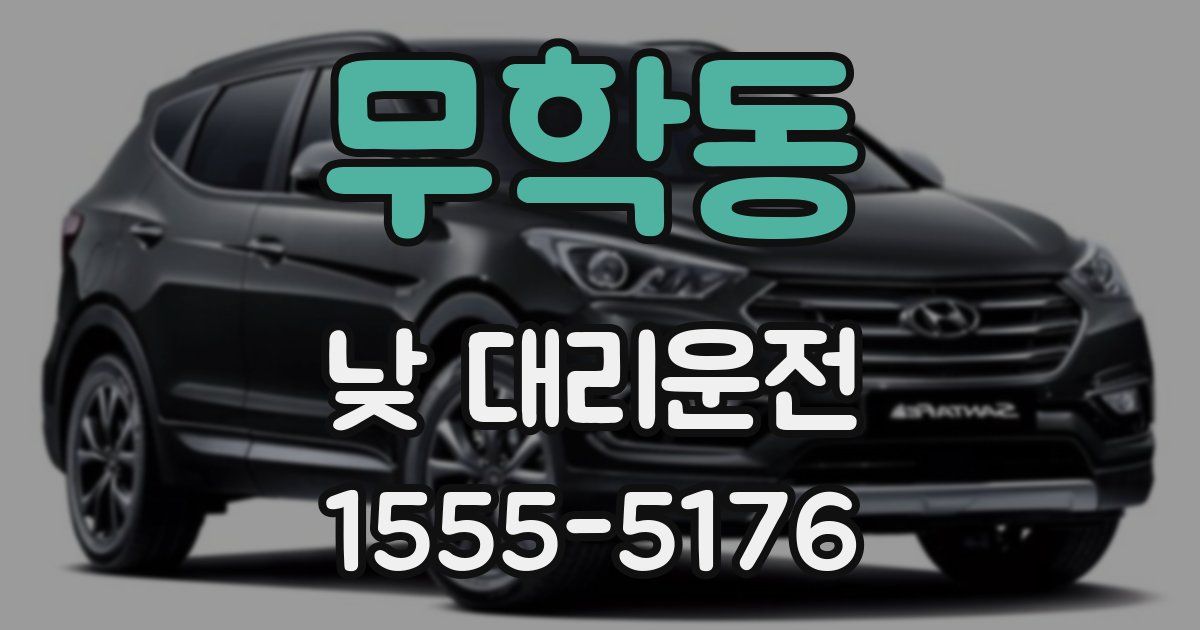 무학동 낮 대리운전