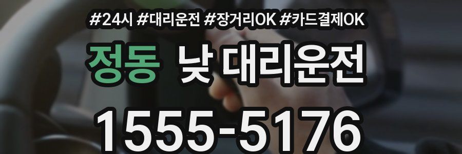 정동 낮 대리운전