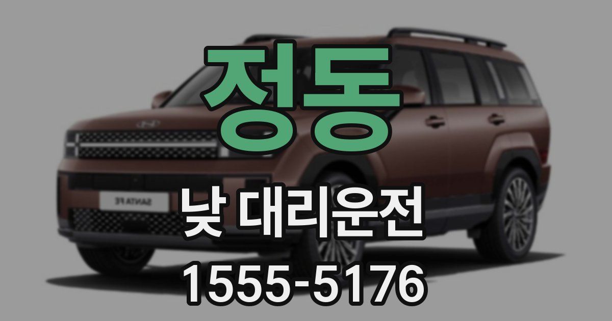 정동 낮 대리운전