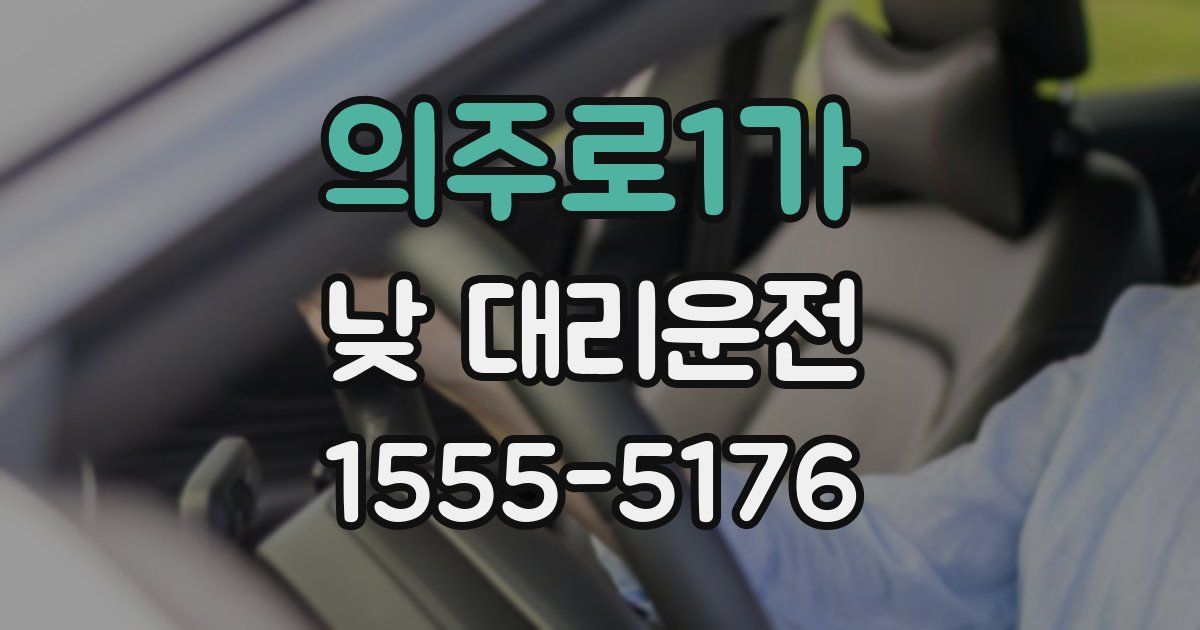 의주로1가 낮 대리운전