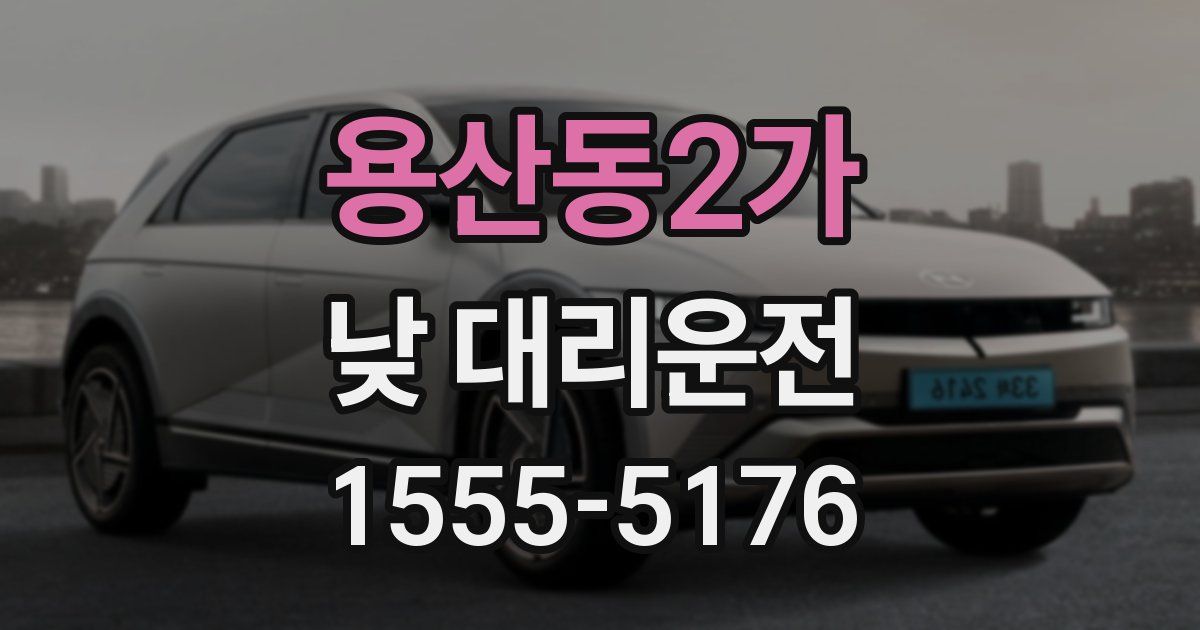 용산동2가 낮 대리운전