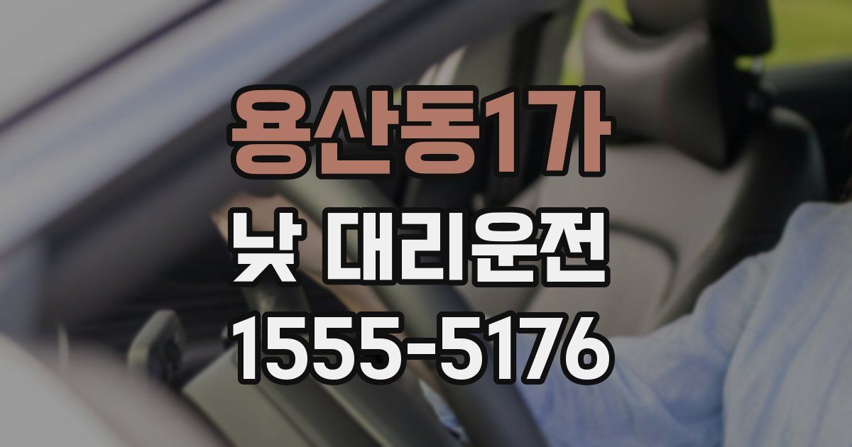 용산동1가 낮 대리운전