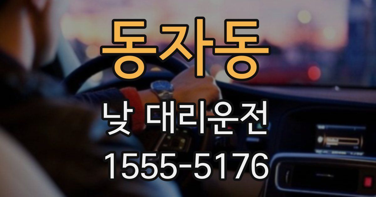 동자동 낮 대리운전