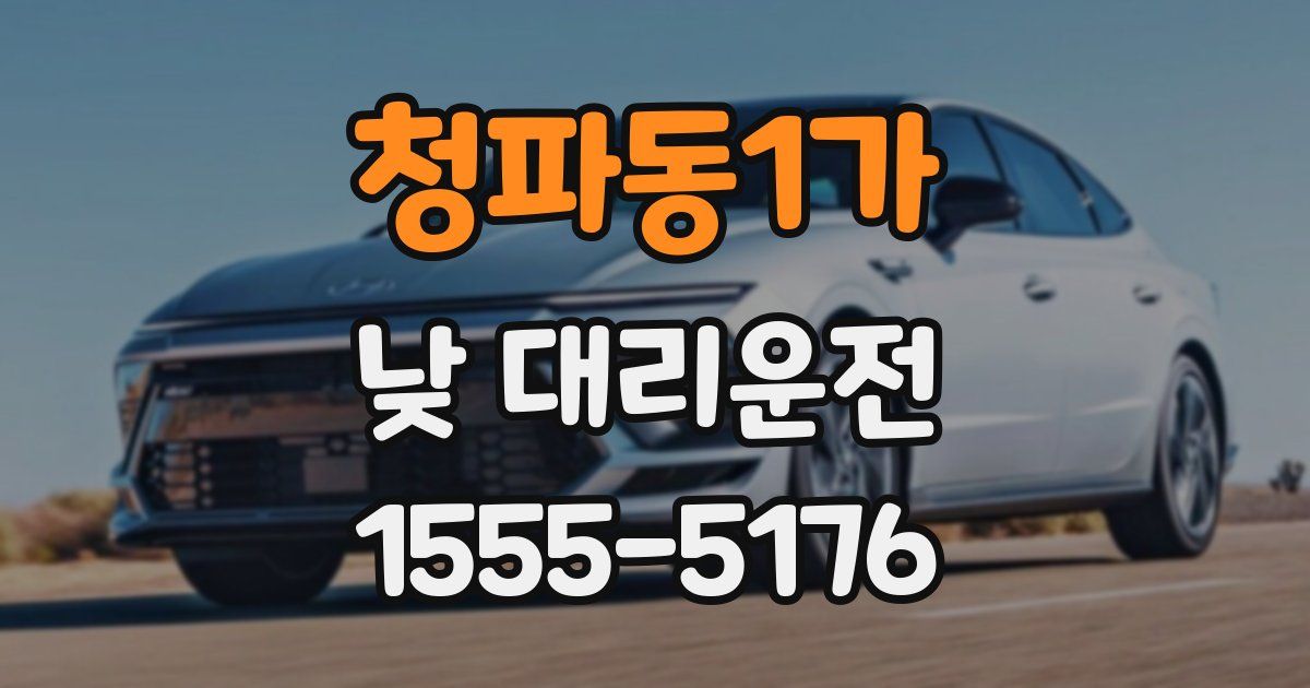 청파동1가 낮 대리운전