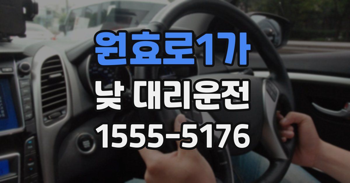 원효로1가 낮 대리운전