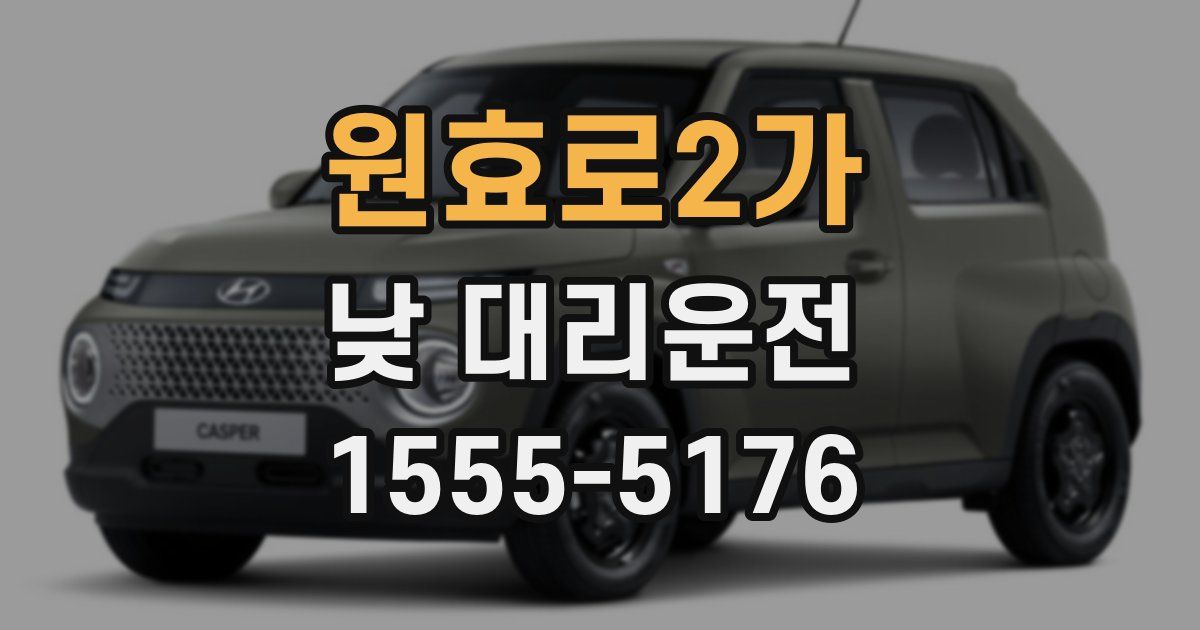 원효로2가 낮 대리운전