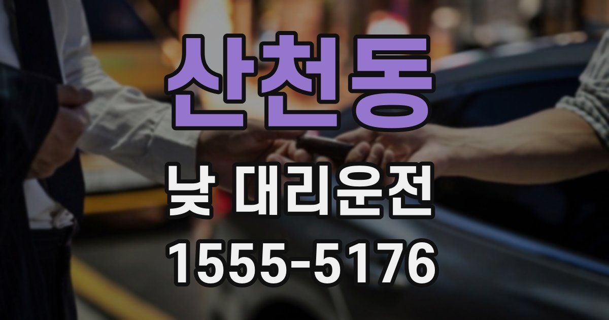 산천동 낮 대리운전