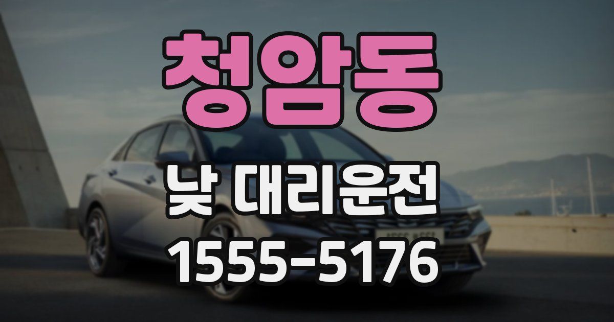 청암동 낮 대리운전