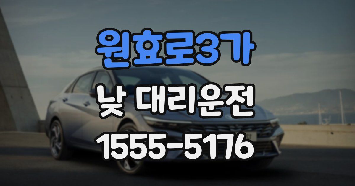 원효로3가 낮 대리운전