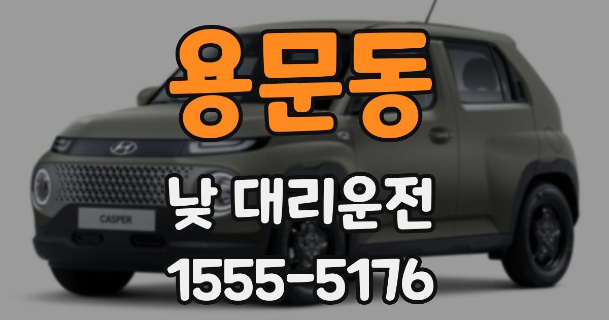 용문동 낮 대리운전