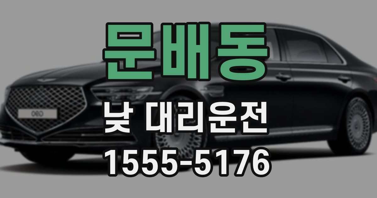 문배동 낮 대리운전