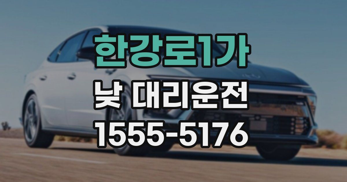 한강로1가 낮 대리운전