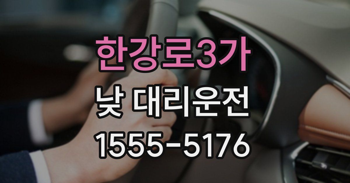 한강로3가 낮 대리운전