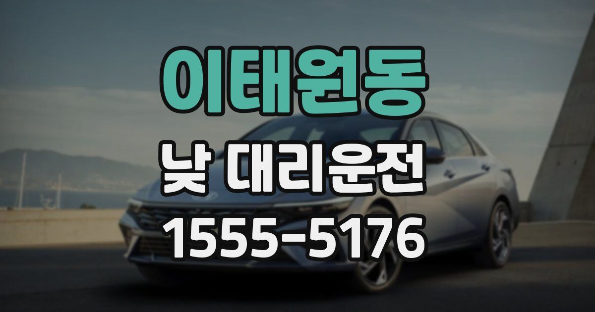 이태원동 낮 대리운전