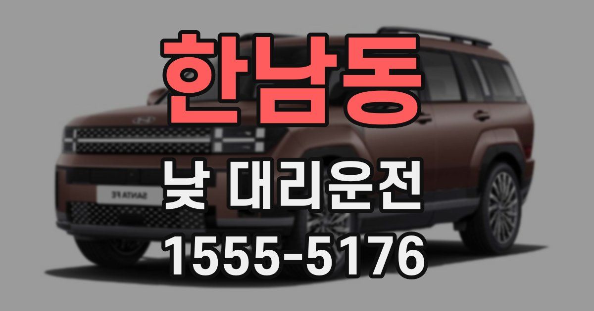 한남동 낮 대리운전