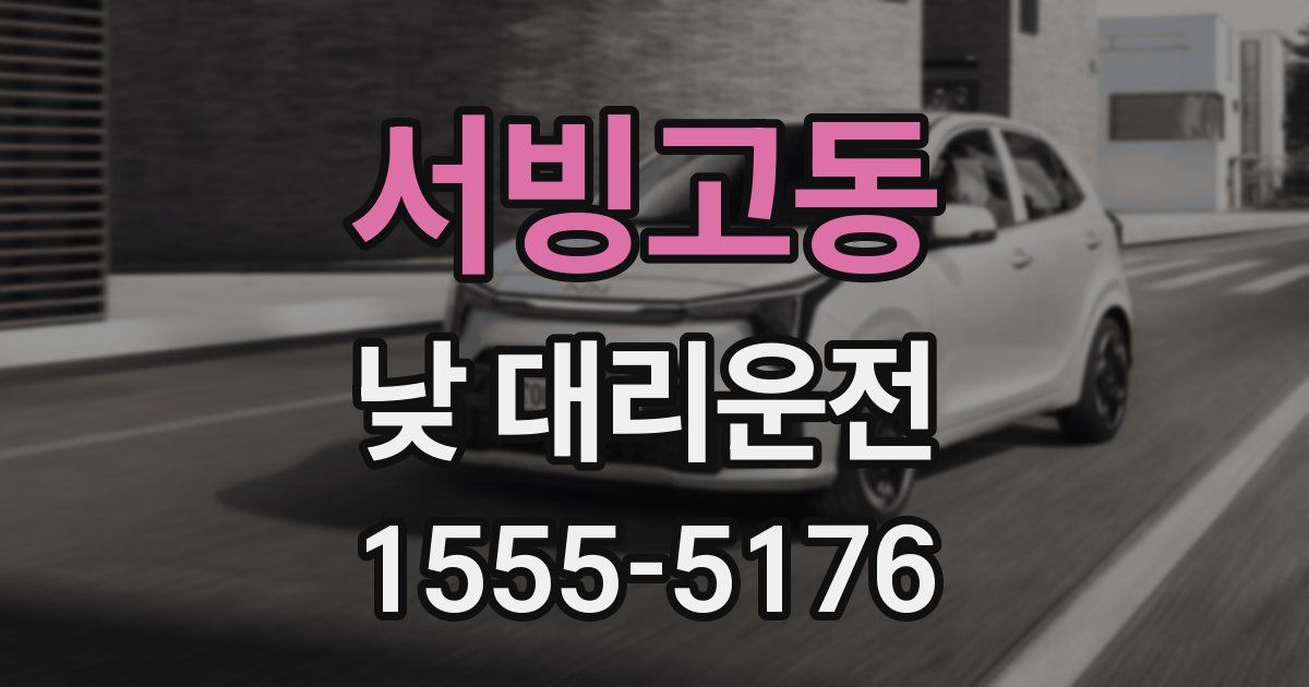 서빙고동 낮 대리운전